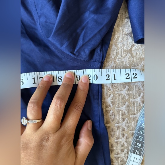 NEW O3 zoom from London Shirt Men's Button Up Long Sleeve blue Size : L - Picture 8 of 9